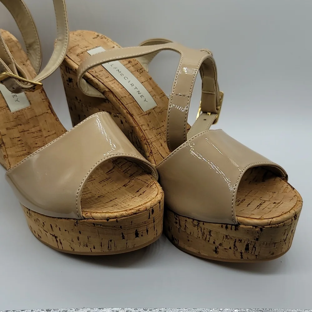 Stella McCartney patent leather/cork sandals Size 40 - Picture 9 of 12
